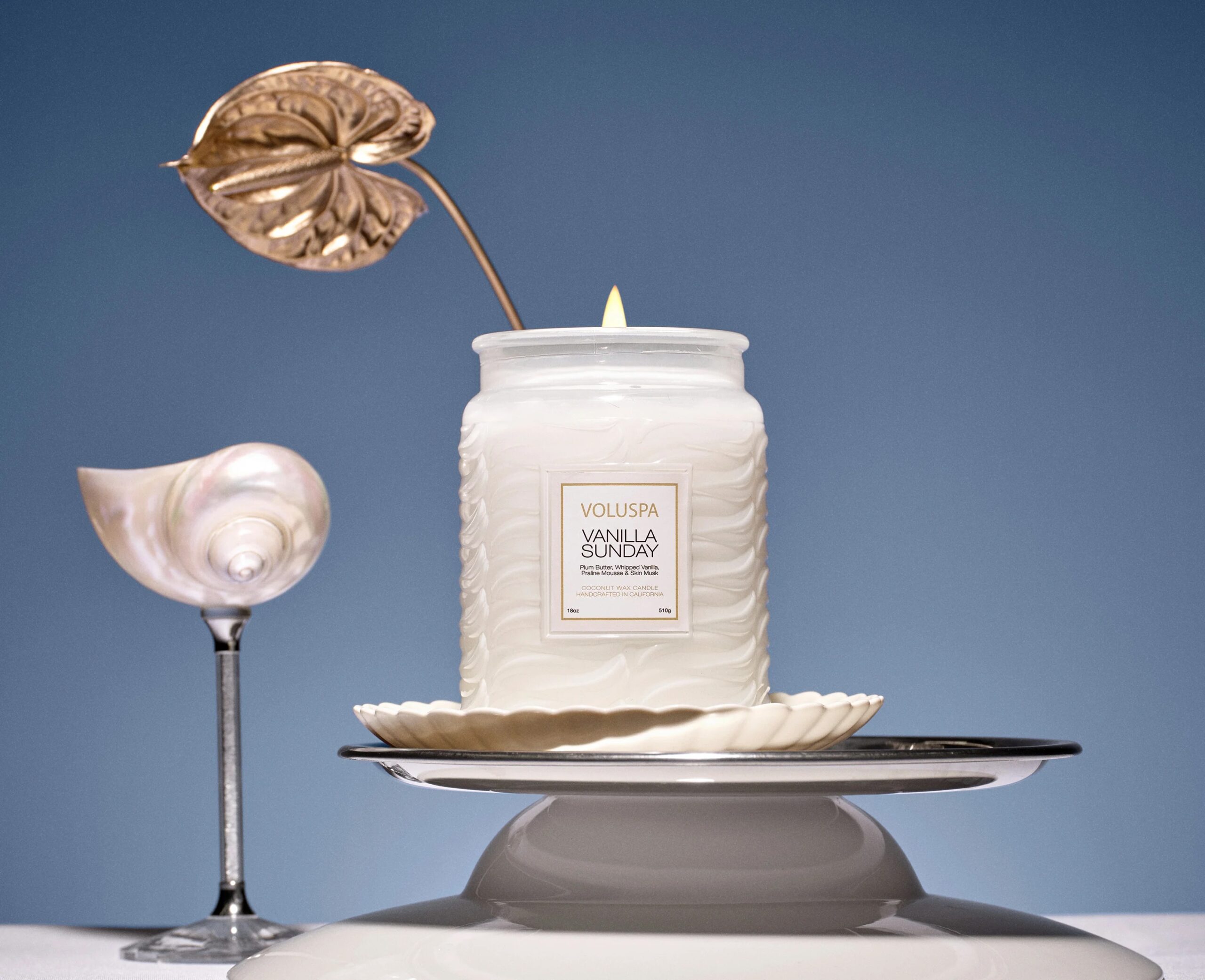 Voluspa candle in scent Vanilla Sunday